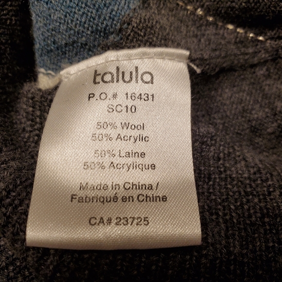 Aritzia Talula Argyle Wool / Acrylic Blue Black - Picture 4 of 8